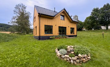 Dřevostavba - nízkoenergetický rodinný dům V Pošumaví, zakázková výroba ALFAHAUS