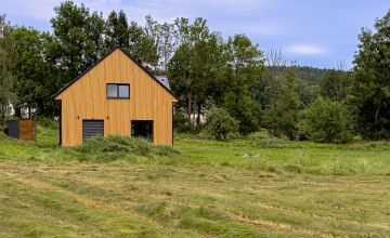 Dřevostavba - nízkoenergetický rodinný dům V Pošumaví, zakázková výroba ALFAHAUS